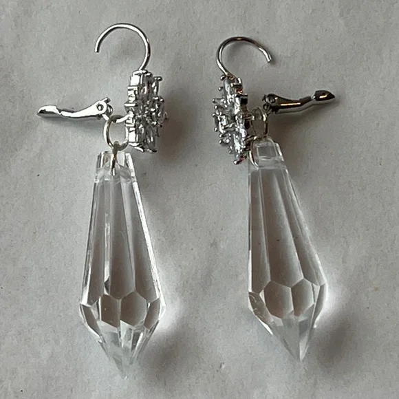 Nosferatu Ellen’s Pendulum Earrings Handmade Replicas Flower Hoops + Crystals - Picture 11 of 14